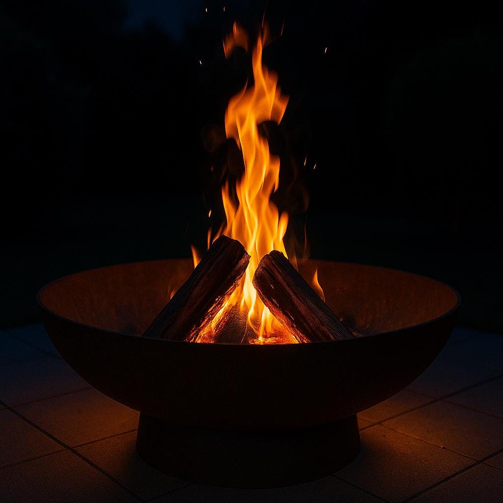 Modern Heavy-Duty Steel Fire Pit Bowl – Round Outdoor Fire Pit – Powder-Coated Steel – 24” 30” 36” Sizes