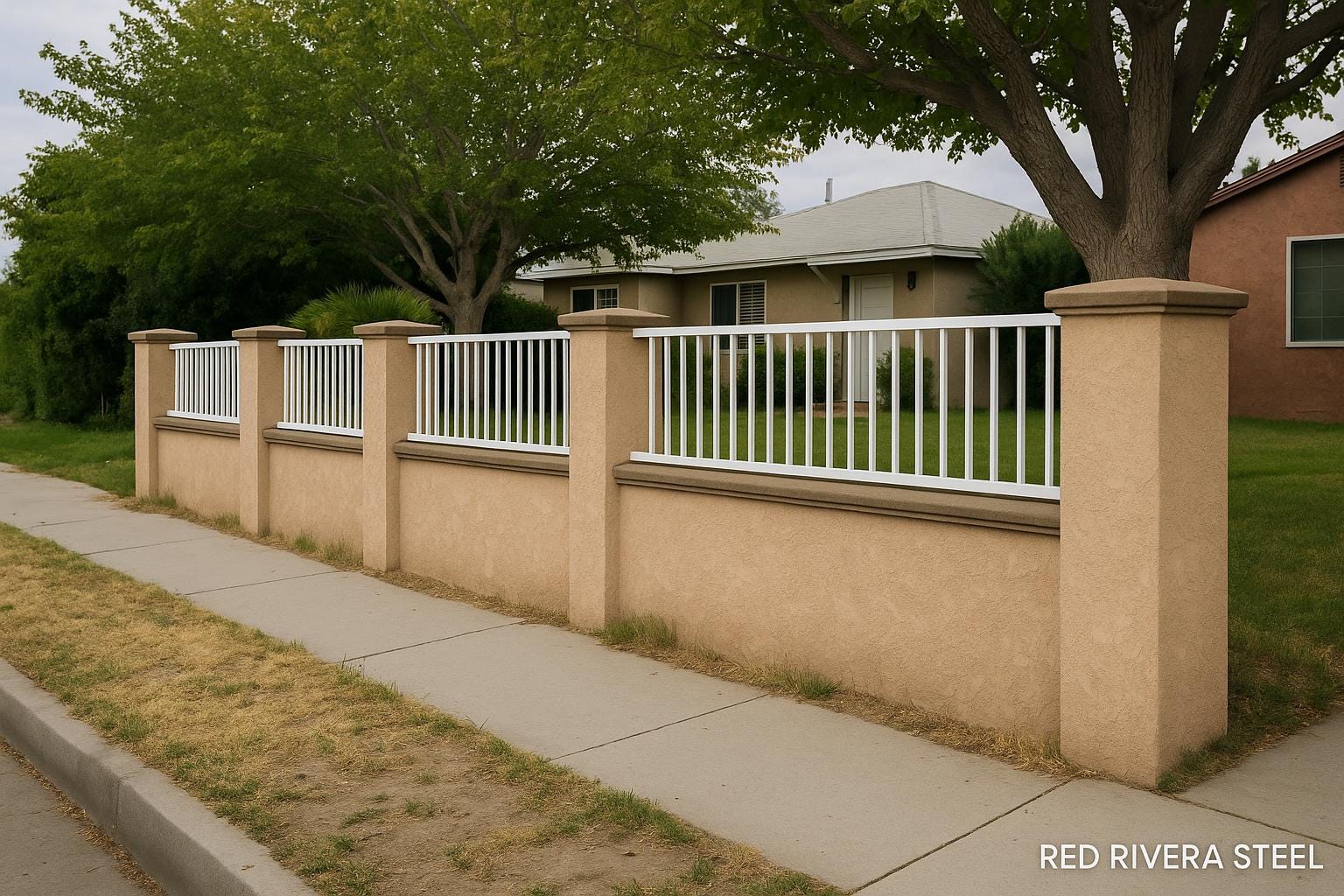 Custom Wrought Iron Fence Panel: Heavy-Duty Steel, Powder Coated