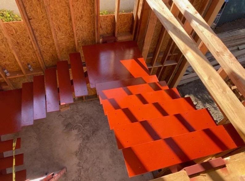 Custom Structural Mono-Stringer Staircase – Modern Floating Steps (Engineered to Code)