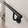 Modern Black Steel Wall Handrail: ADA Compliant Safety Grab Bar