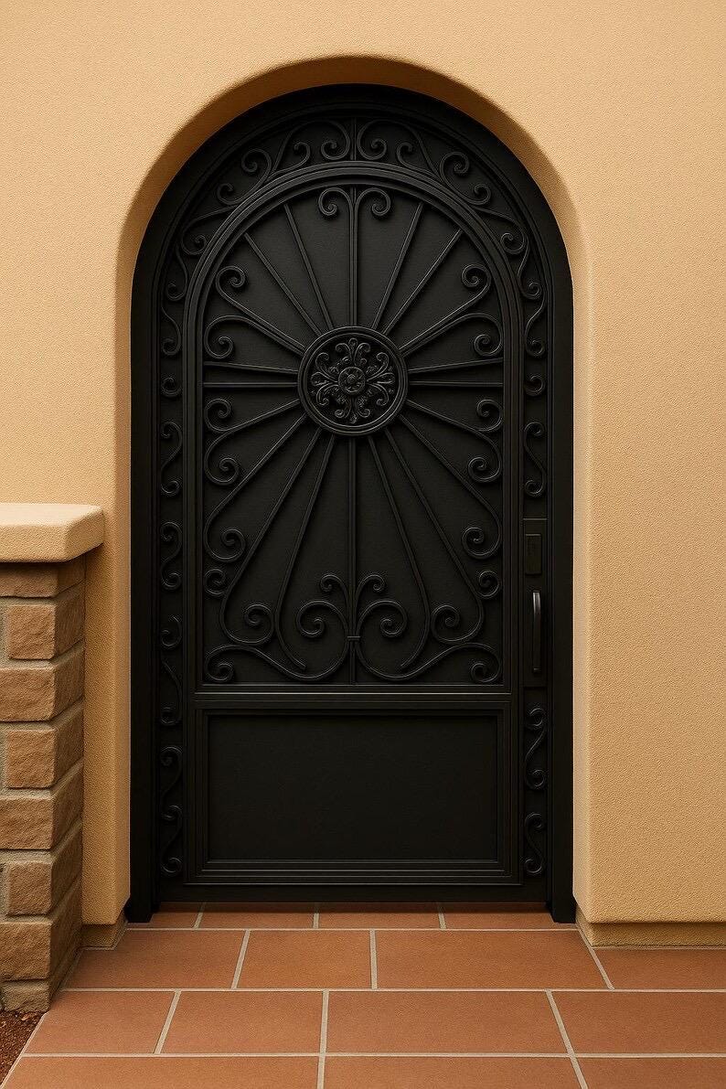 Custom Steel Privacy Gate – Modern Powder-Coated Panel