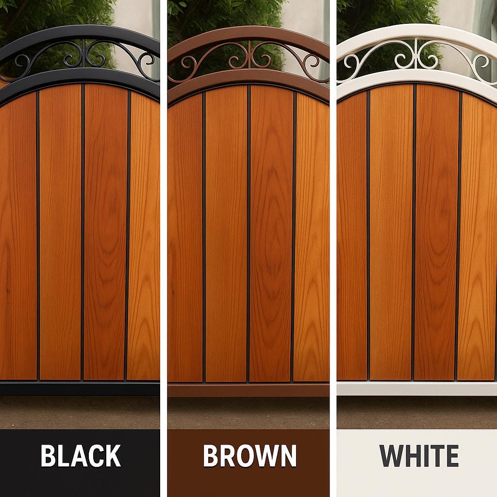 Ray Custom Wooden Exterior Door with Steel Frame – Modern Entry Gate, Powder Coated Metal Handmade Wood Door, Contemporary Front Door