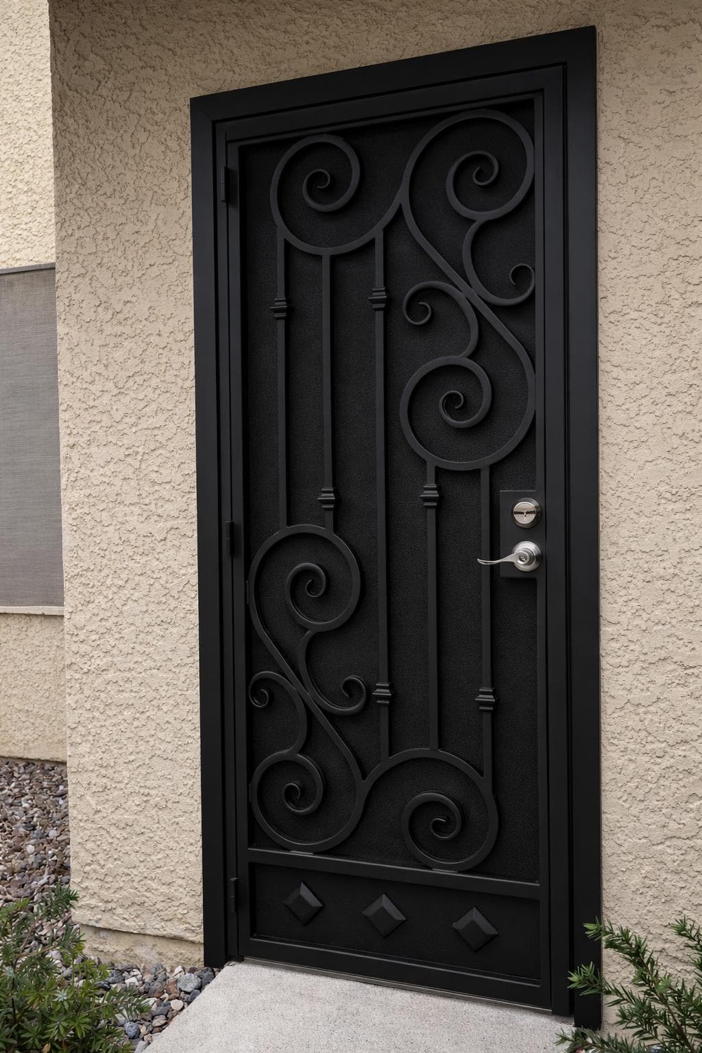 Valencia Scroll Security Door | Decorative Wrought Iron Steel Entry Screen