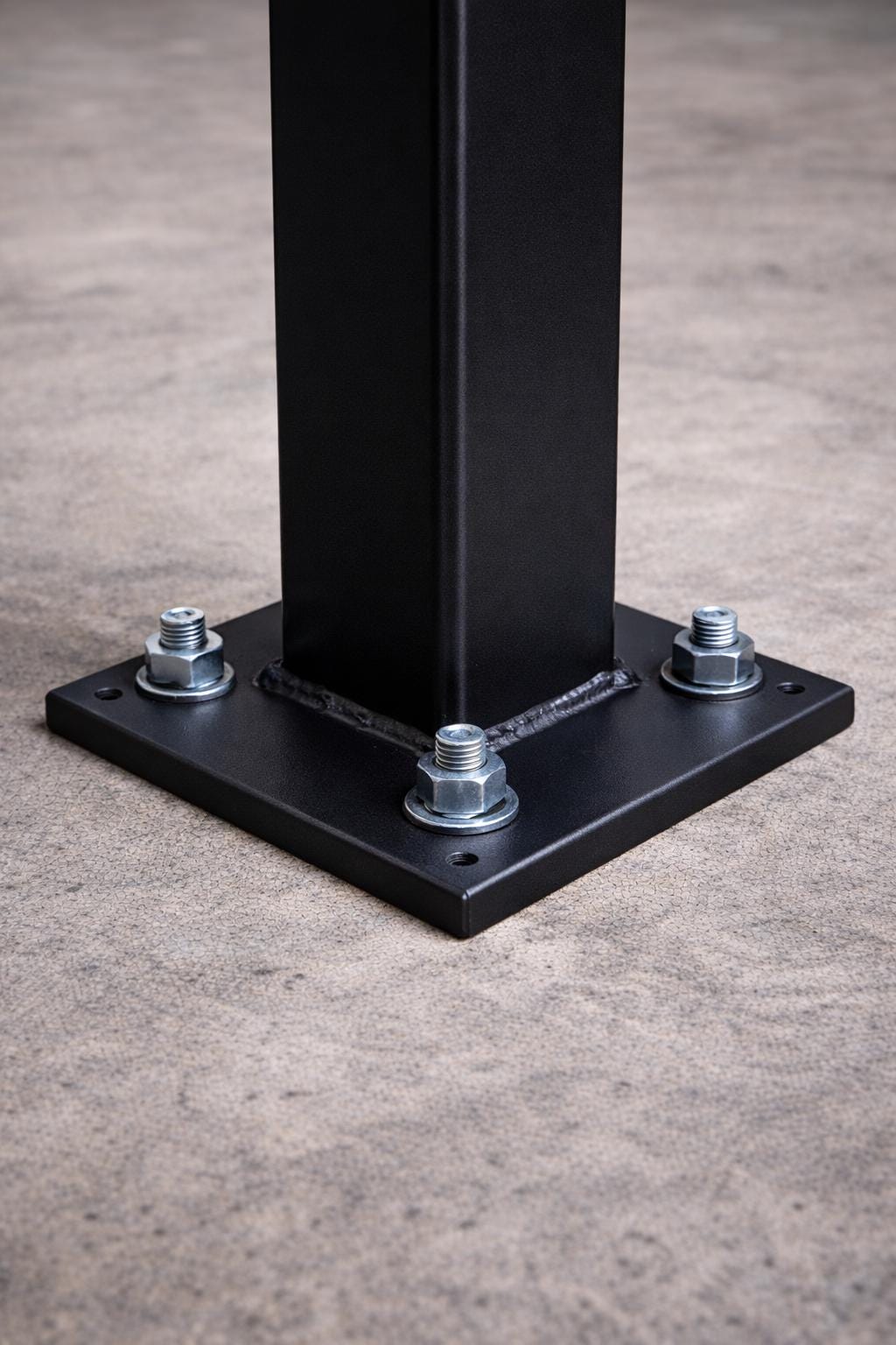 6x6 Steel Pergola Post System with Welded Saddles | Heavy-Duty Base Plates & Fabrication Template Included | Made in USA