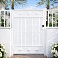 Steel Security Garden Gate – Modern Iron Entry Gate, Decorative Courtyard Gate, Front Yard Entry Gate