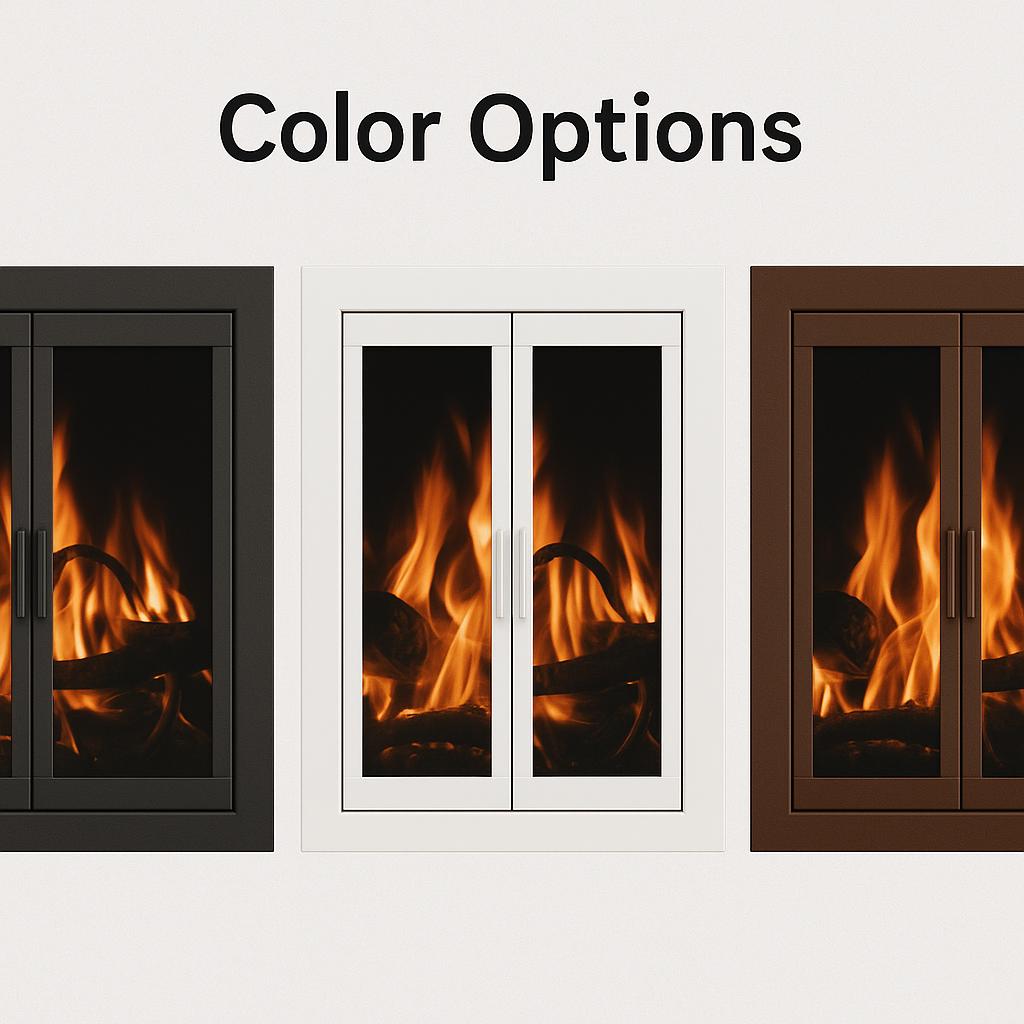 Custom Steel Fireplace Doors: Heat-Resistant Glass, Gasket Seal
