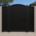 Arched Steel Privacy Gate – Modern Metal Garden Entry Door