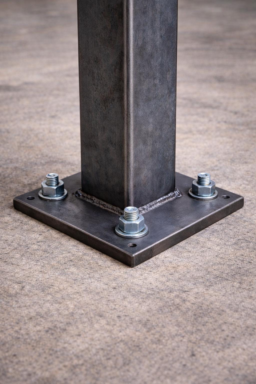 Custom 4x4 Steel Column | Welded Steel Post | Structural Support | Cap Plate or Saddle