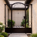 Ardenton Scroll Iron Walkway Gate, Decorative Steel Entry Security Gate
