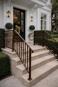 Modern Outdoor Stair Handrail – Custom Steel Railing for Steps | Powder Coated Iron Handrail | Made to Measure