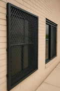Steel Security Window Guard – Expanded Metal Grille, Powder Coated Black