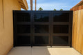 Modern Black Steel Privacy Gate – Heavy Duty Side Yard Security Door