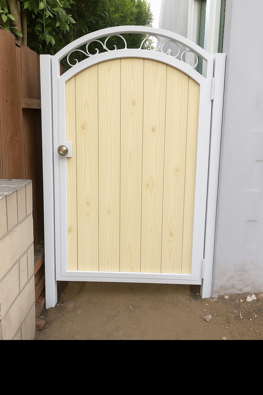 Ray Custom Wooden Exterior Door with Steel Frame – Modern Entry Gate, Powder Coated Metal Handmade Wood Door, Contemporary Front Door