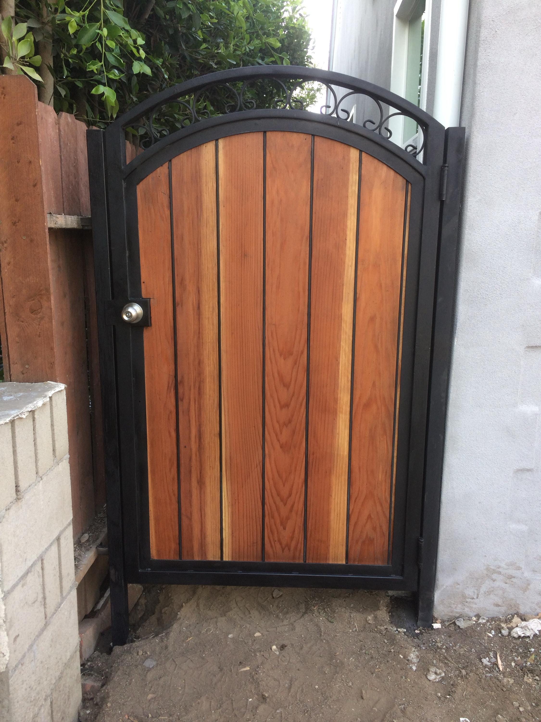 Ray Custom Wooden Exterior Door with Steel Frame – Modern Entry Gate, Powder Coated Metal Handmade Wood Door, Contemporary Front Door