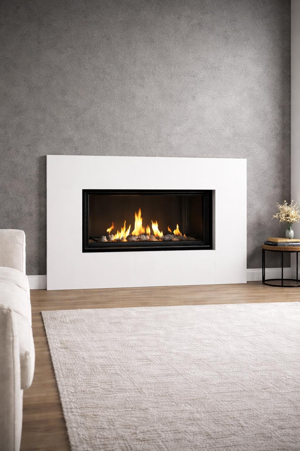 Modern Steel Fireplace Mantel – Custom Contemporary Metal Surround & Frame, Minimalist Fireplace Surround