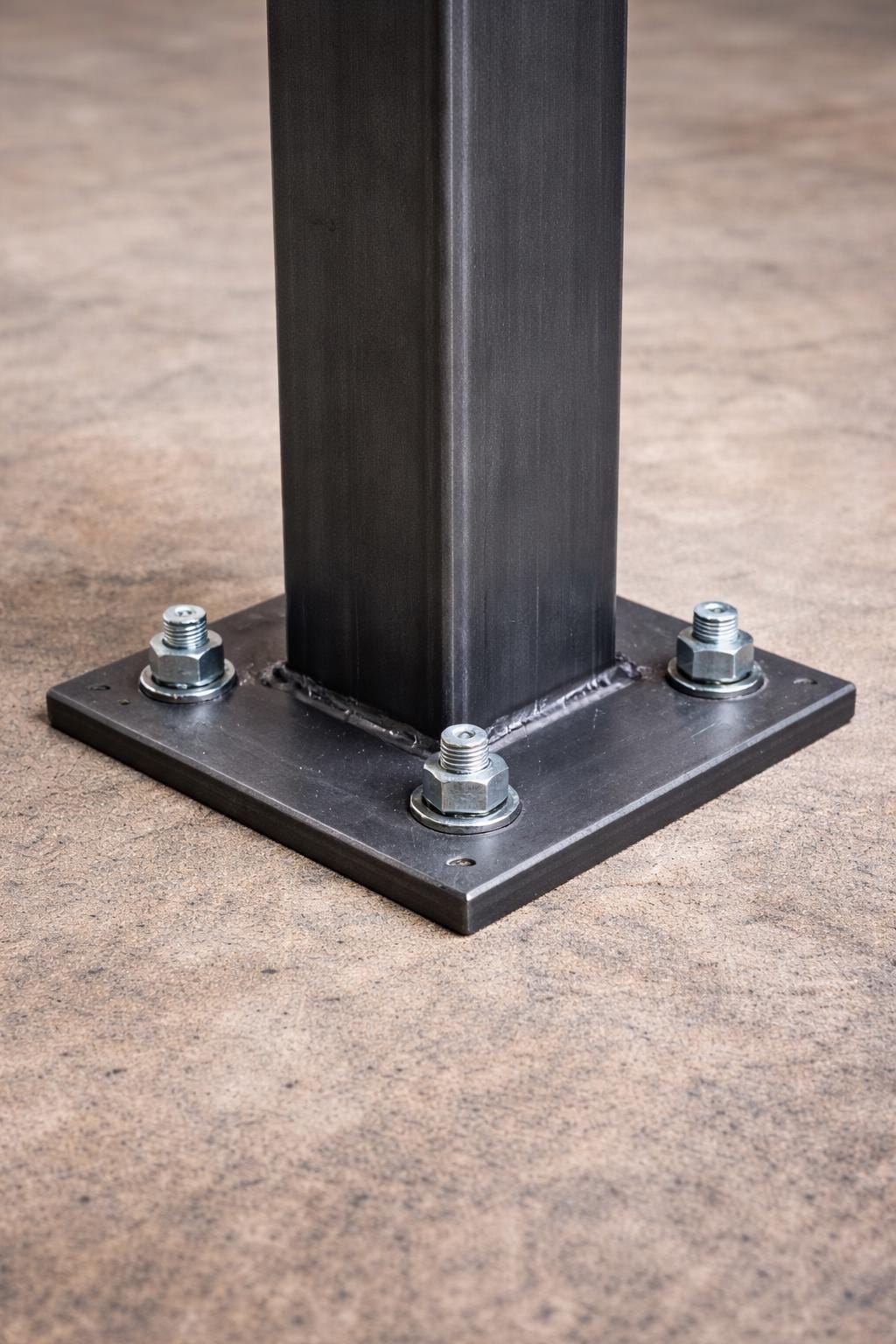 Custom 4x4 Steel Column | Welded Steel Post | Structural Support | Cap Plate or Saddle