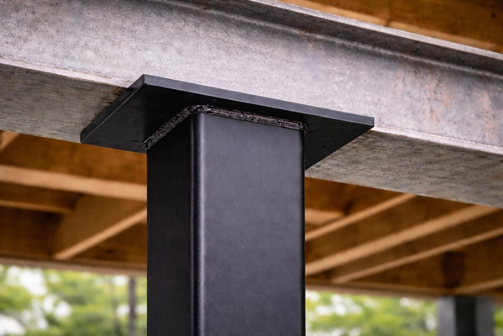 Custom 4x4 Steel Column | Welded Steel Post | Structural Support | Cap Plate or Saddle