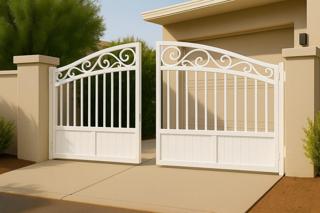 Custom Steel Driveway Gate • Modern Bi-Fold Security Entry