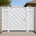 Modern Woven Panel Steel Gate | Privacy Entry Door
