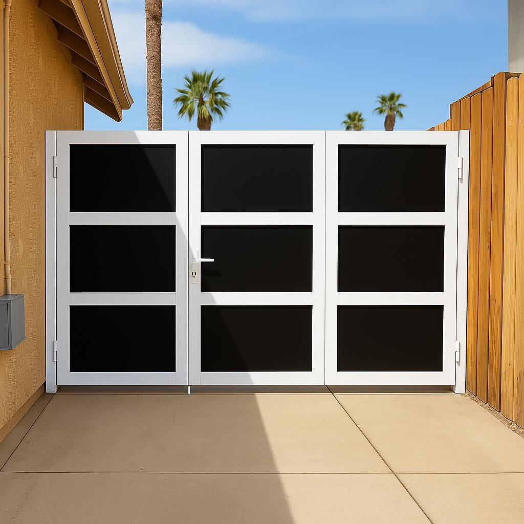Modern Black Steel Privacy Gate – Heavy Duty Side Yard Security Door