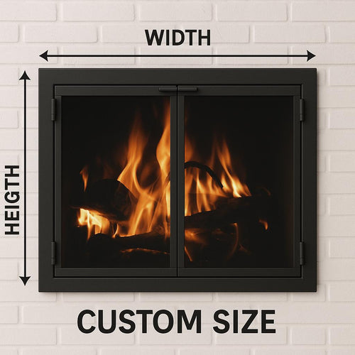 Custom Steel Fireplace Doors: Heat-Resistant Glass, Gasket Seal