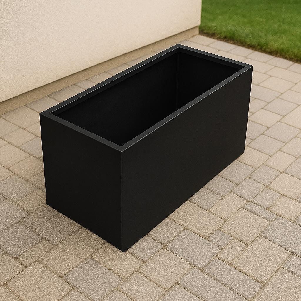 Handmade Modern Steel Planter Box – Rust-Resistant Outdoor Garden Planter