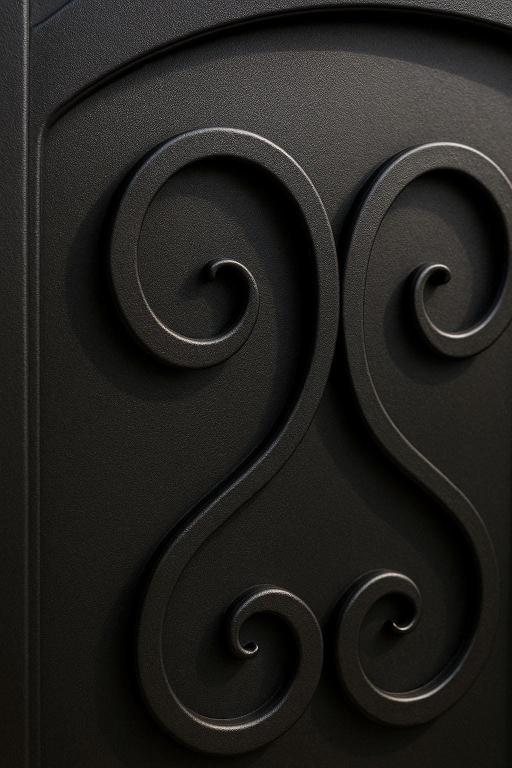 Wrought Iron Garden Gate: Arched Scroll Steel Entry - 36"x48"