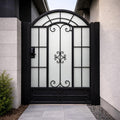 Lunara Arch Steel Security Gate | Modern Decorative Privacy Entry Gate