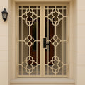 Custom Wrought Iron Double Security Door: Handmade Modern Steel Entry Gate