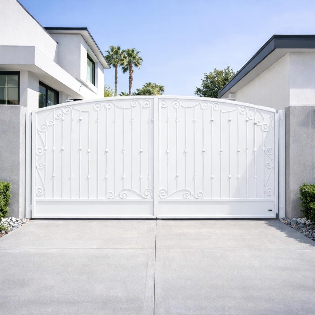 Crestara Estate Driveway Gate | Wrought Iron Double Security Gate