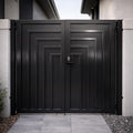Titan Verge Modern Steel Gate | Geometric Privacy Security Entry Gate