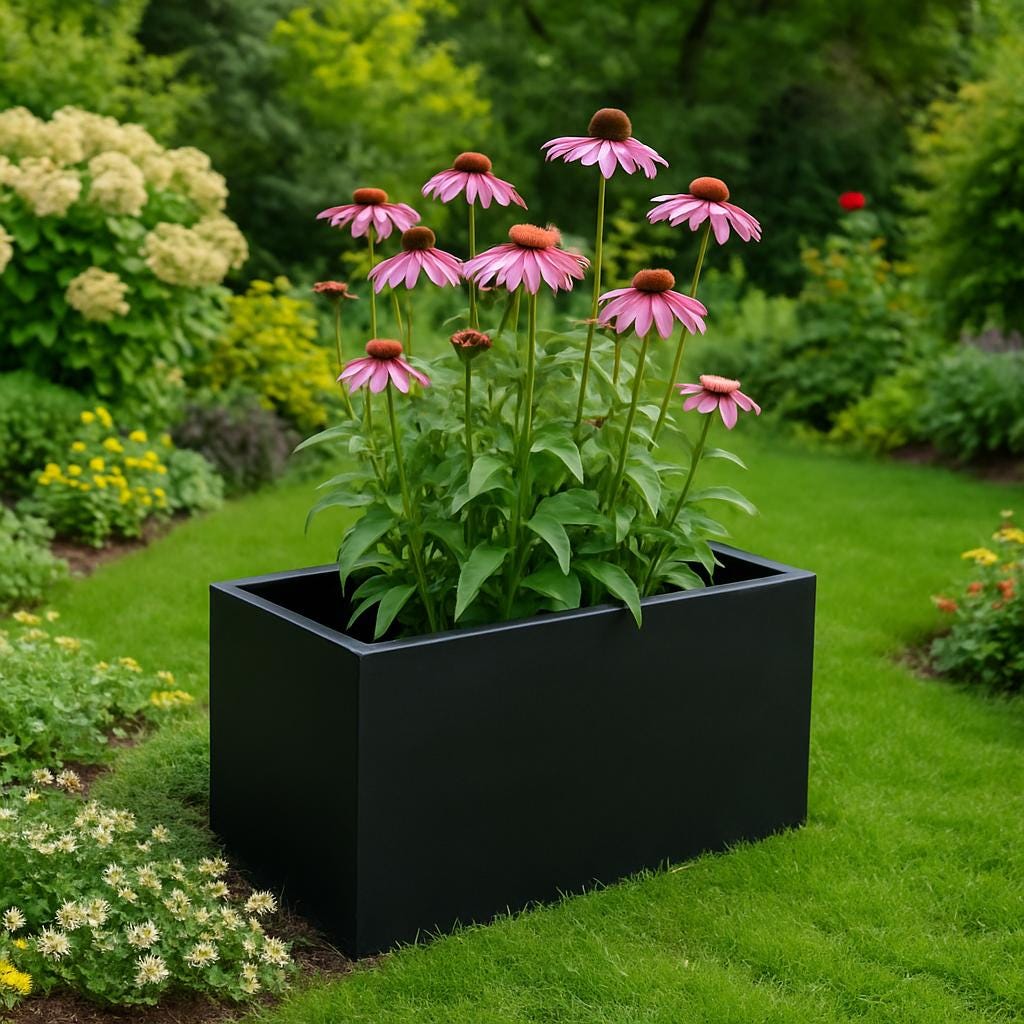 Handmade Modern Steel Planter Box – Rust-Resistant Outdoor Garden Planter