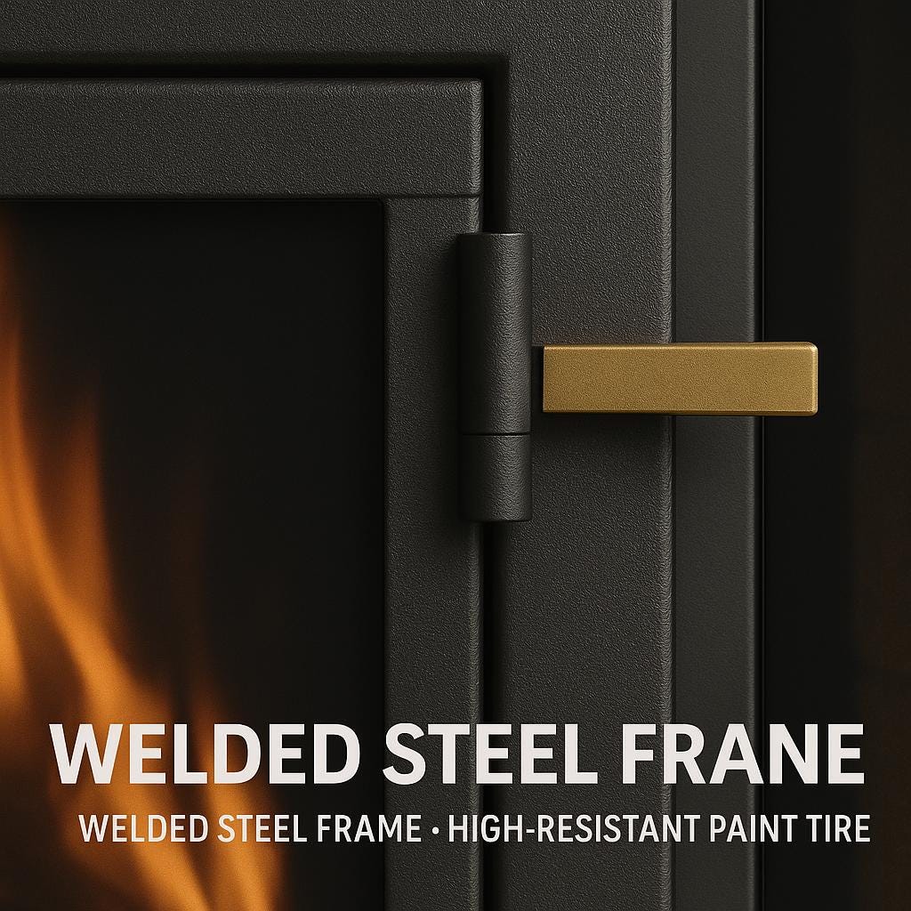 Custom Steel Fireplace Doors: Heat-Resistant Glass, Gasket Seal