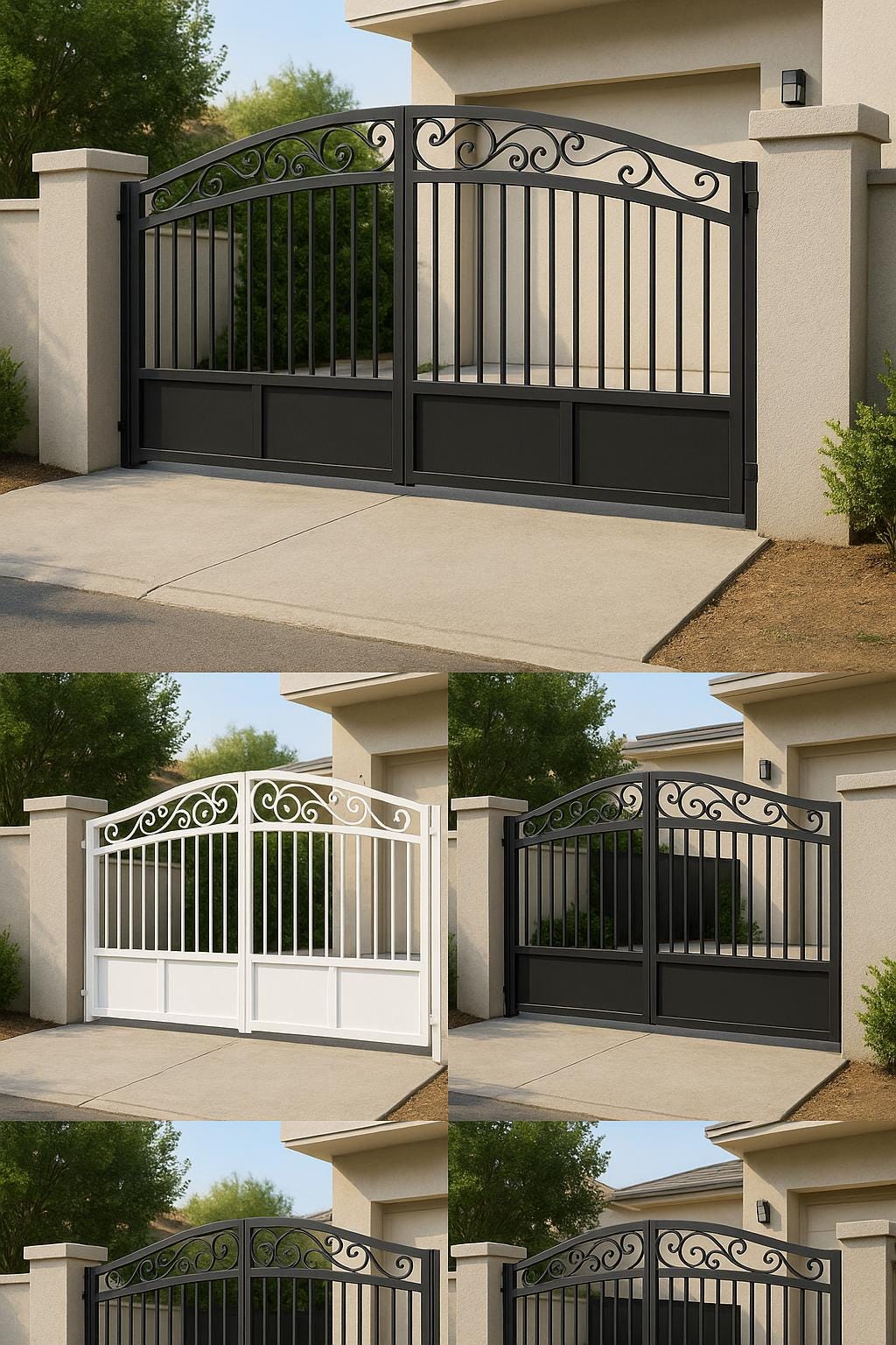 Custom Steel Driveway Gate • Modern Bi-Fold Security Entry