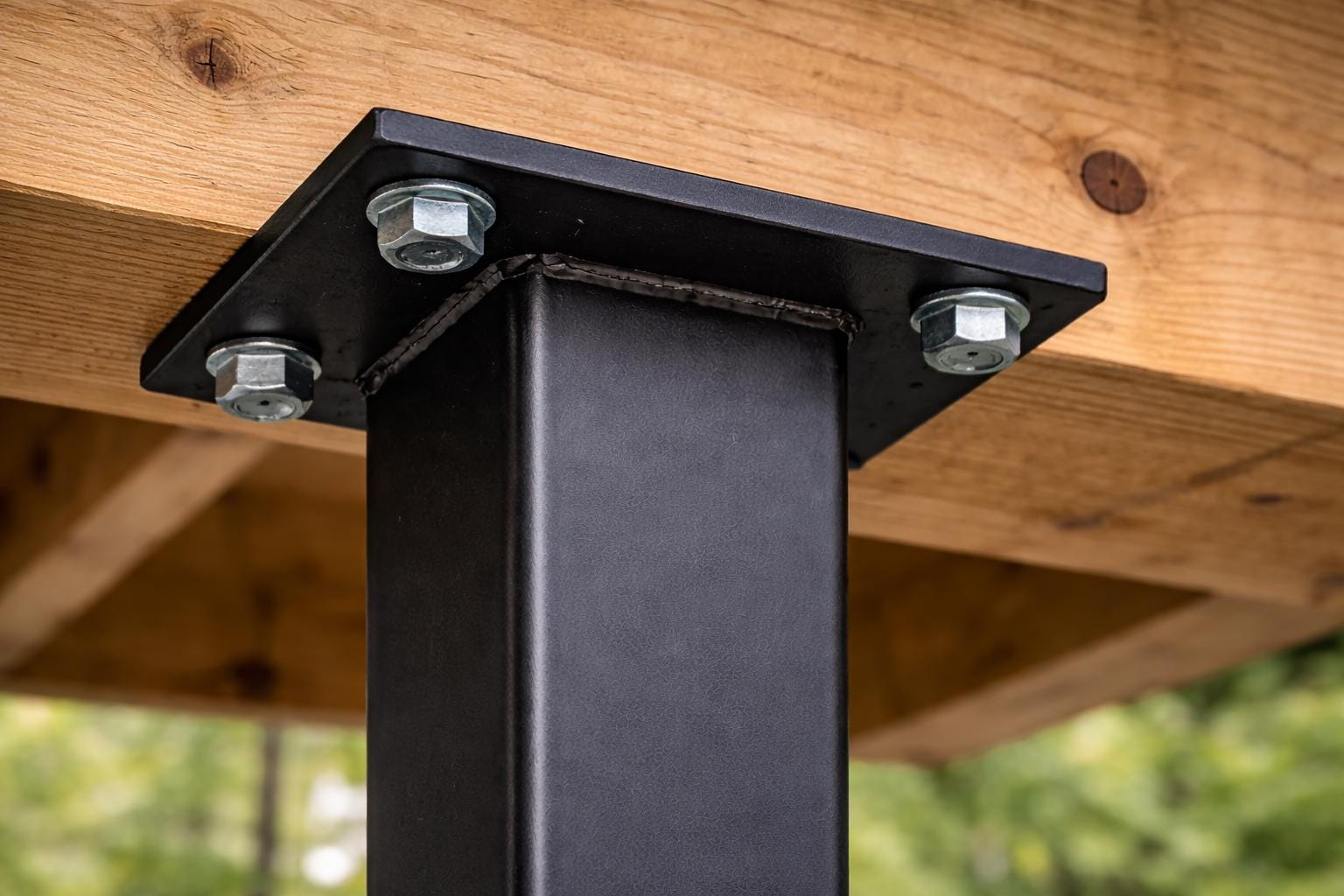 Custom 4x4 Steel Column | Welded Steel Post | Structural Support | Cap Plate or Saddle
