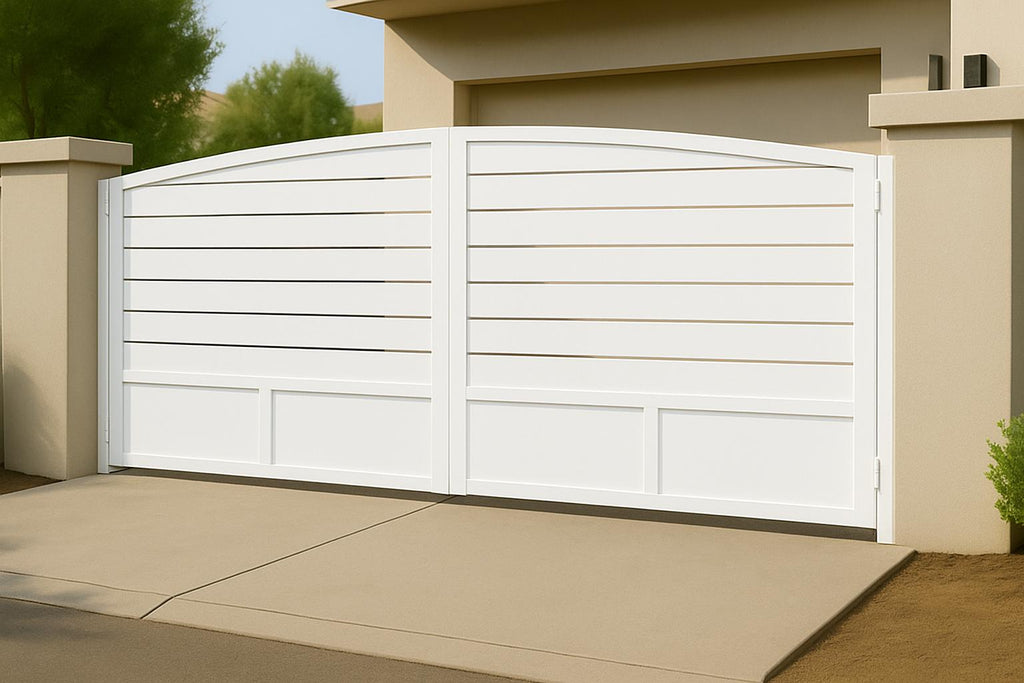 Modern Steel Bifold Driveway Gate | Custom Security Entrance