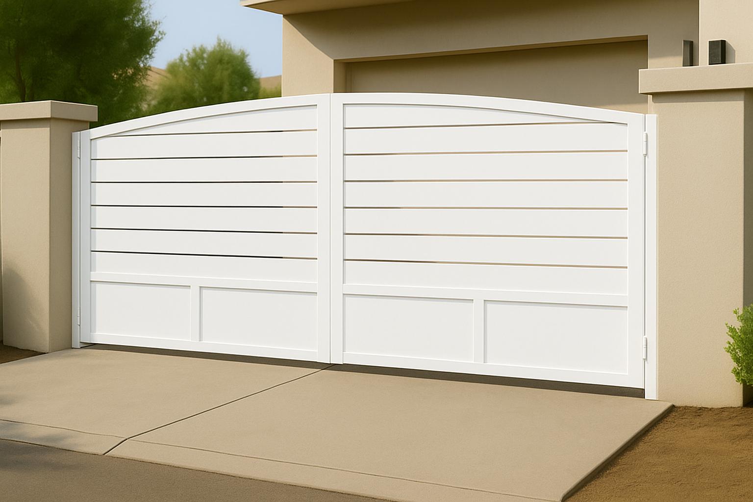 Modern Steel Bifold Driveway Gate | Custom Security Entrance