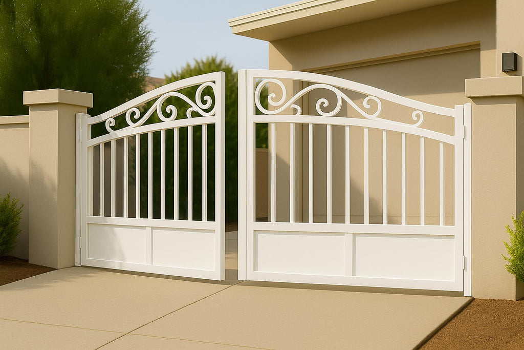 Custom Steel Driveway Gate • Modern Bi-Fold Security Entry