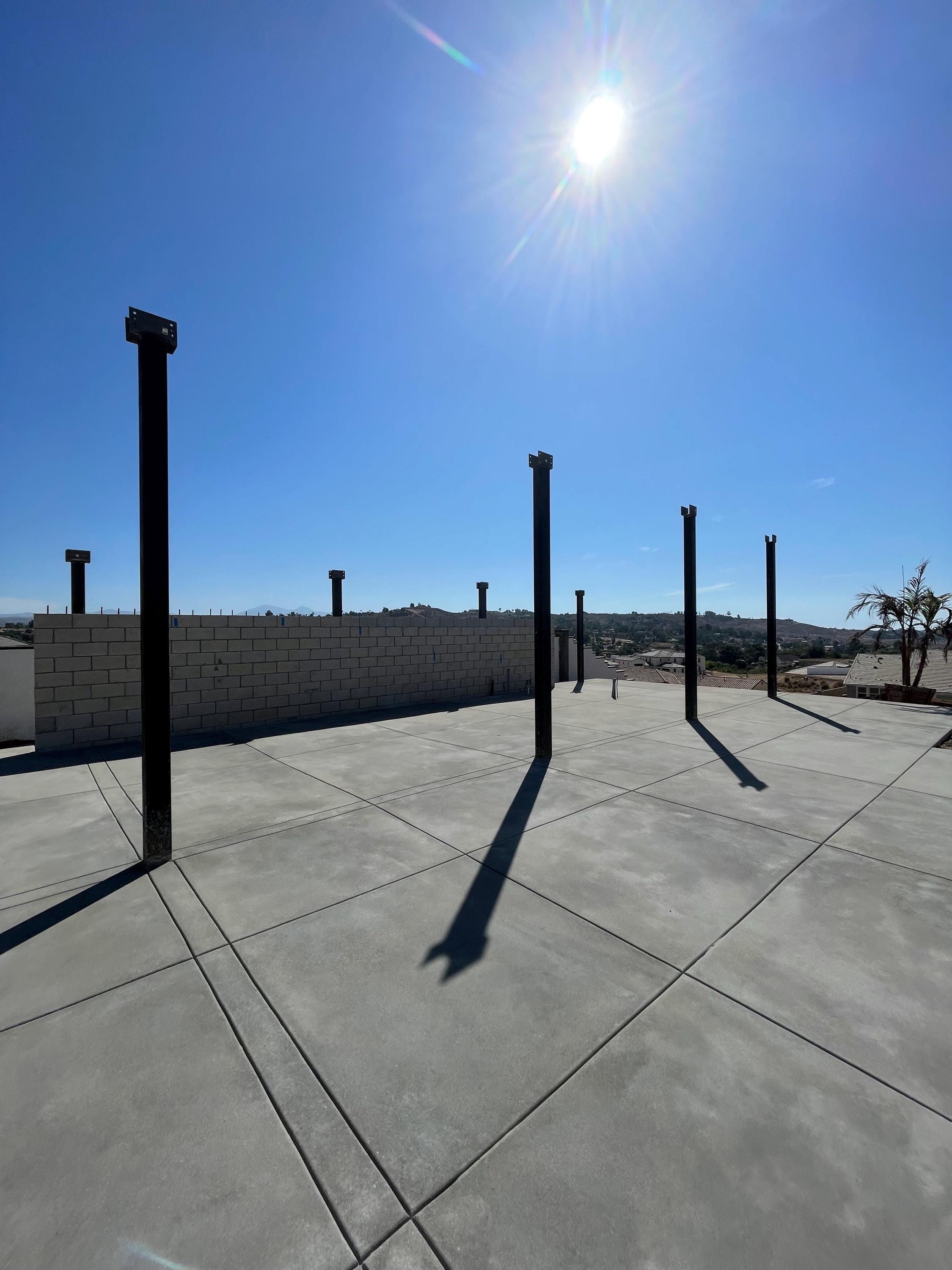 6x6 Steel Pergola Post System with Welded Saddles | Heavy-Duty Base Plates & Fabrication Template Included | Made in USA