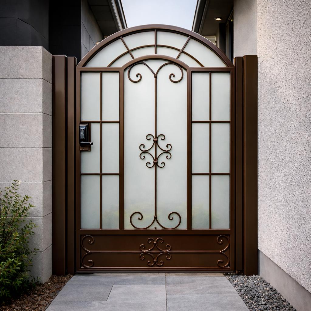 Lunara Arch Steel Security Gate | Modern Decorative Privacy Entry Gate