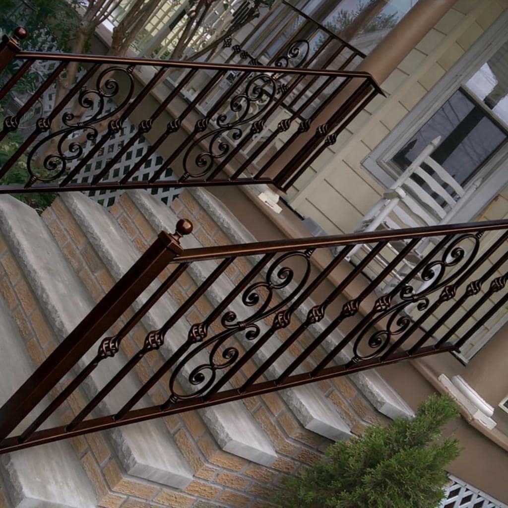 Custom Wrought Iron Stair Handrail – Modern Steel Step Railing, Indoor/Outdoor, Made to Measure