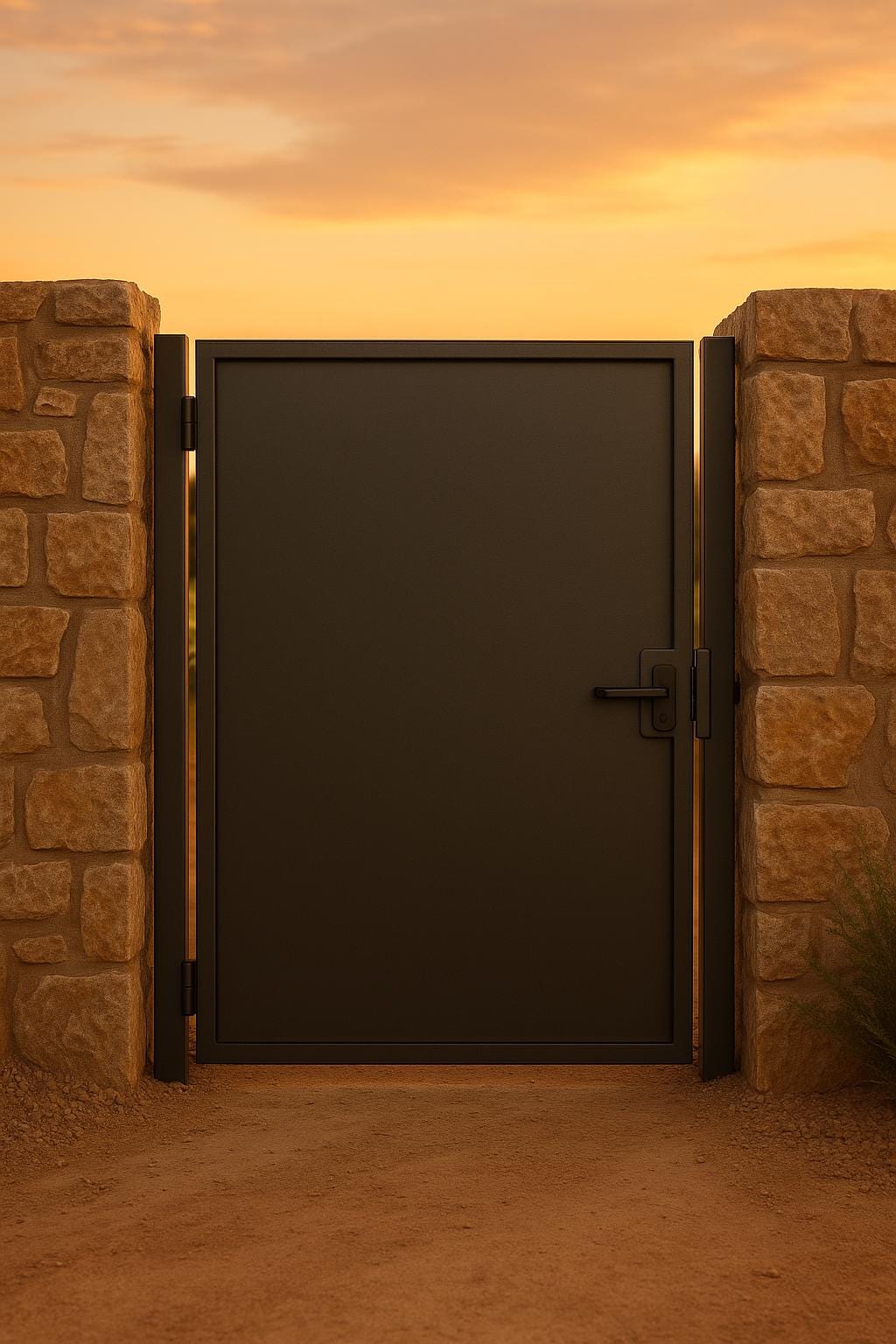 Modern Steel Privacy Gate | 42" Welded Pedestrian Gate