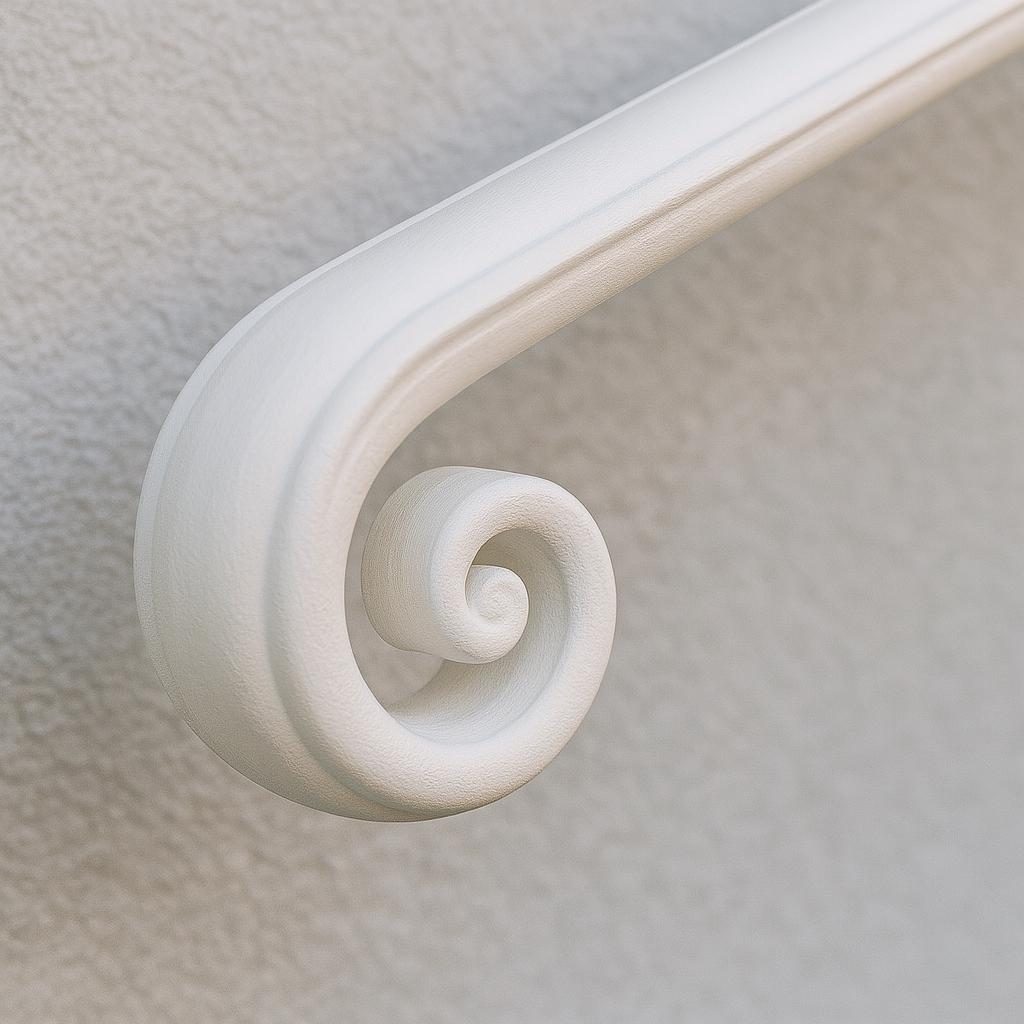 Modern Steel Handrail | Black Metal Wall Mounted Railing, ADA Compliant