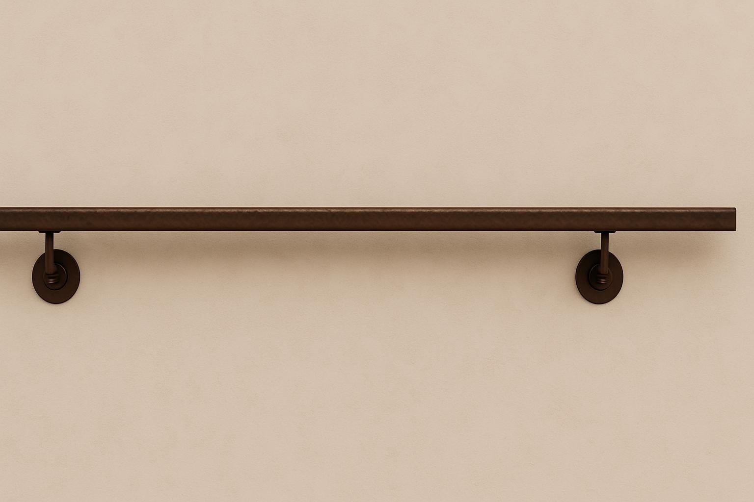 Hammered Steel Handrail | Modern Square End, Indoor Outdoor