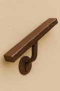 Hammered Steel Handrail | Modern Square End, Indoor Outdoor