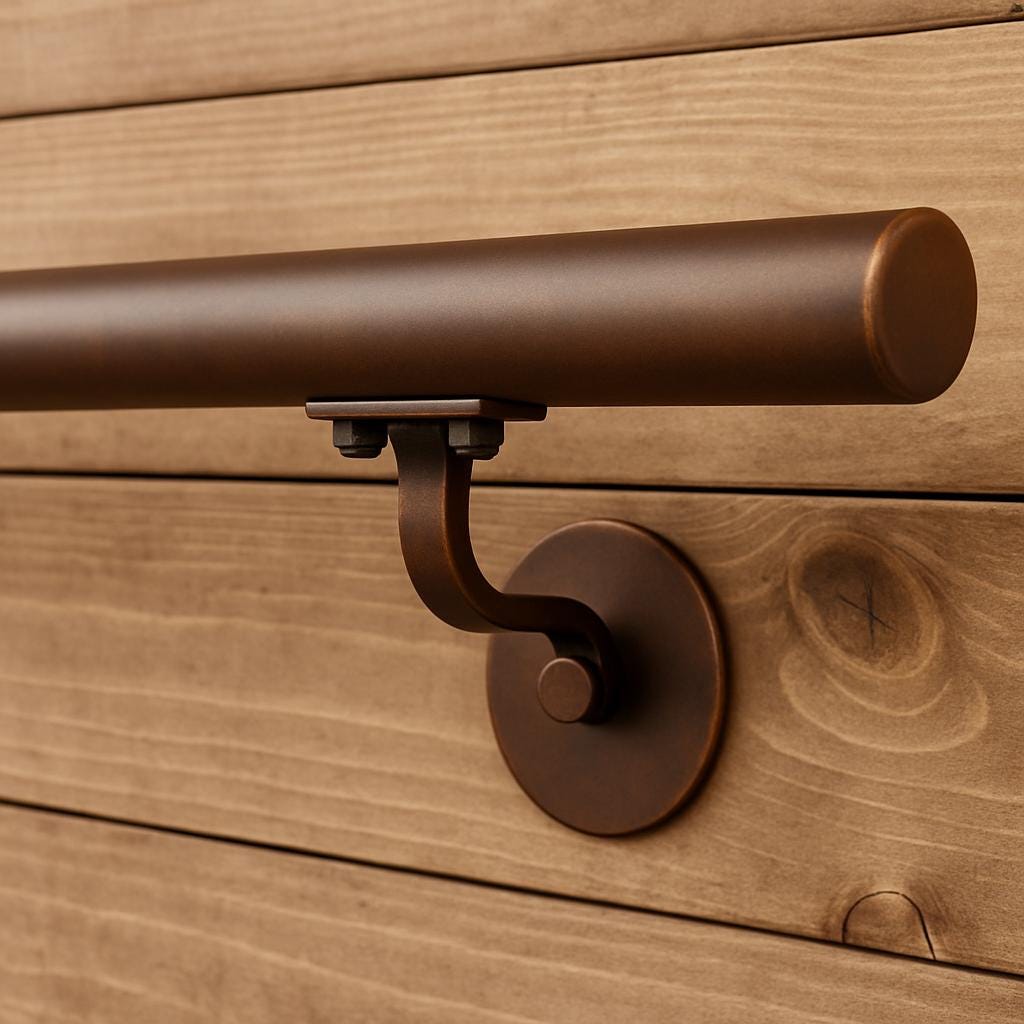 Modern Steel Handrail | Round Metal Stair Railing | ADA Compliant