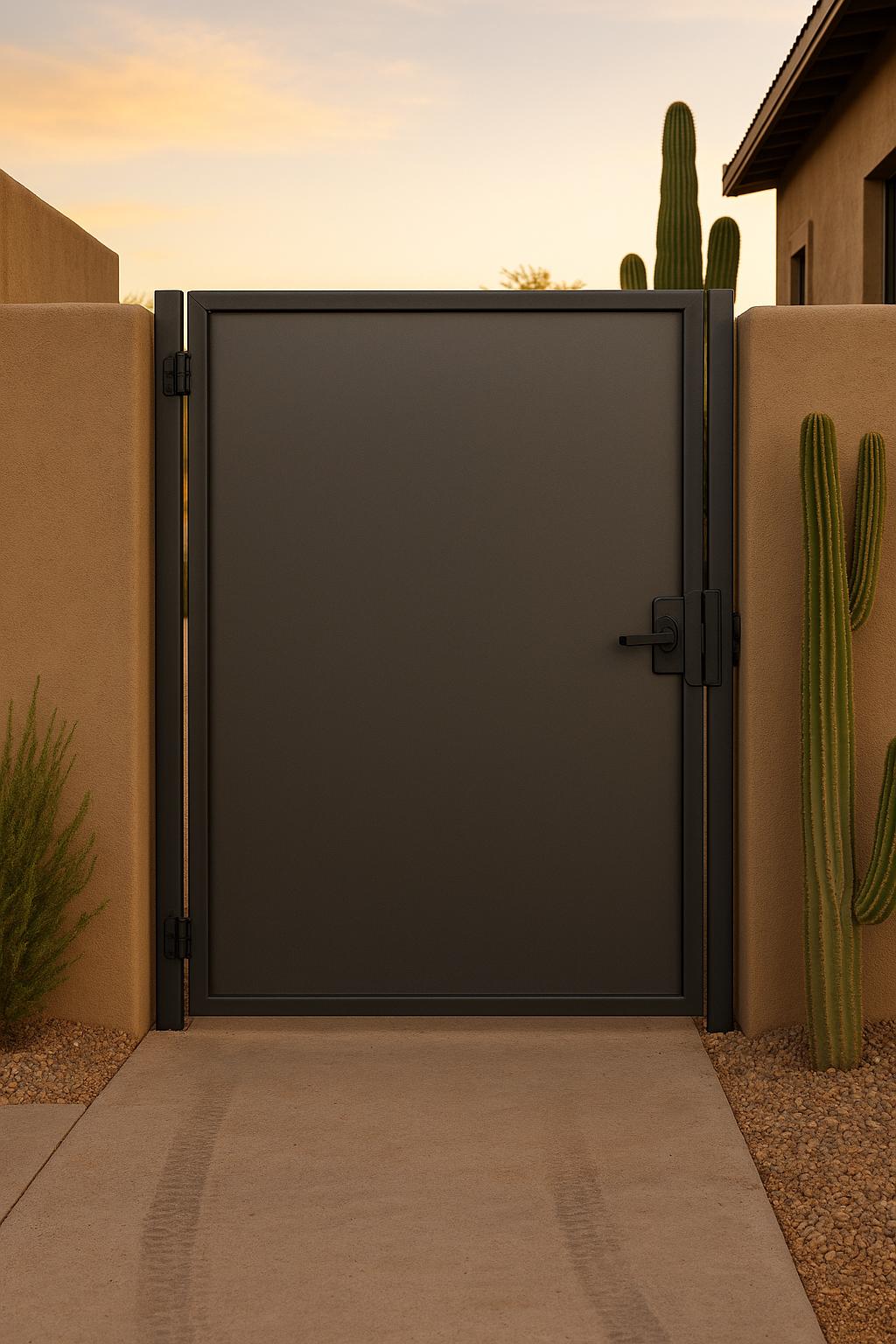 Modern Steel Privacy Gate | 42" Welded Pedestrian Gate
