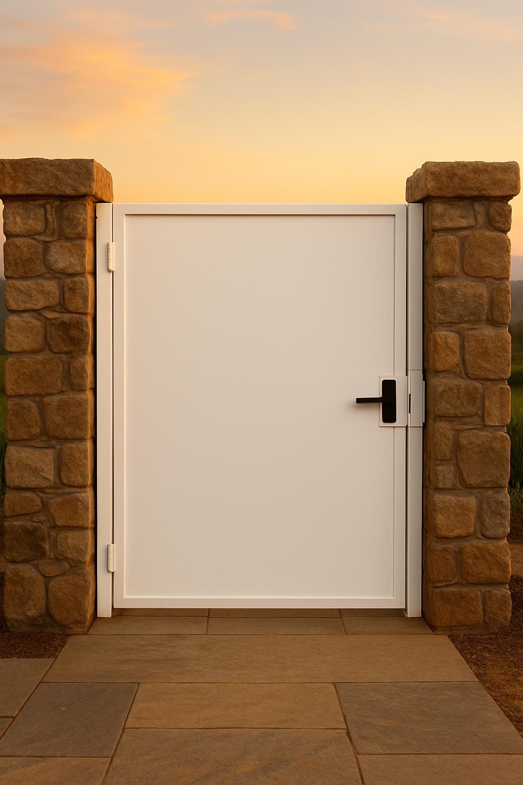Modern Steel Privacy Gate | 42" Welded Pedestrian Gate