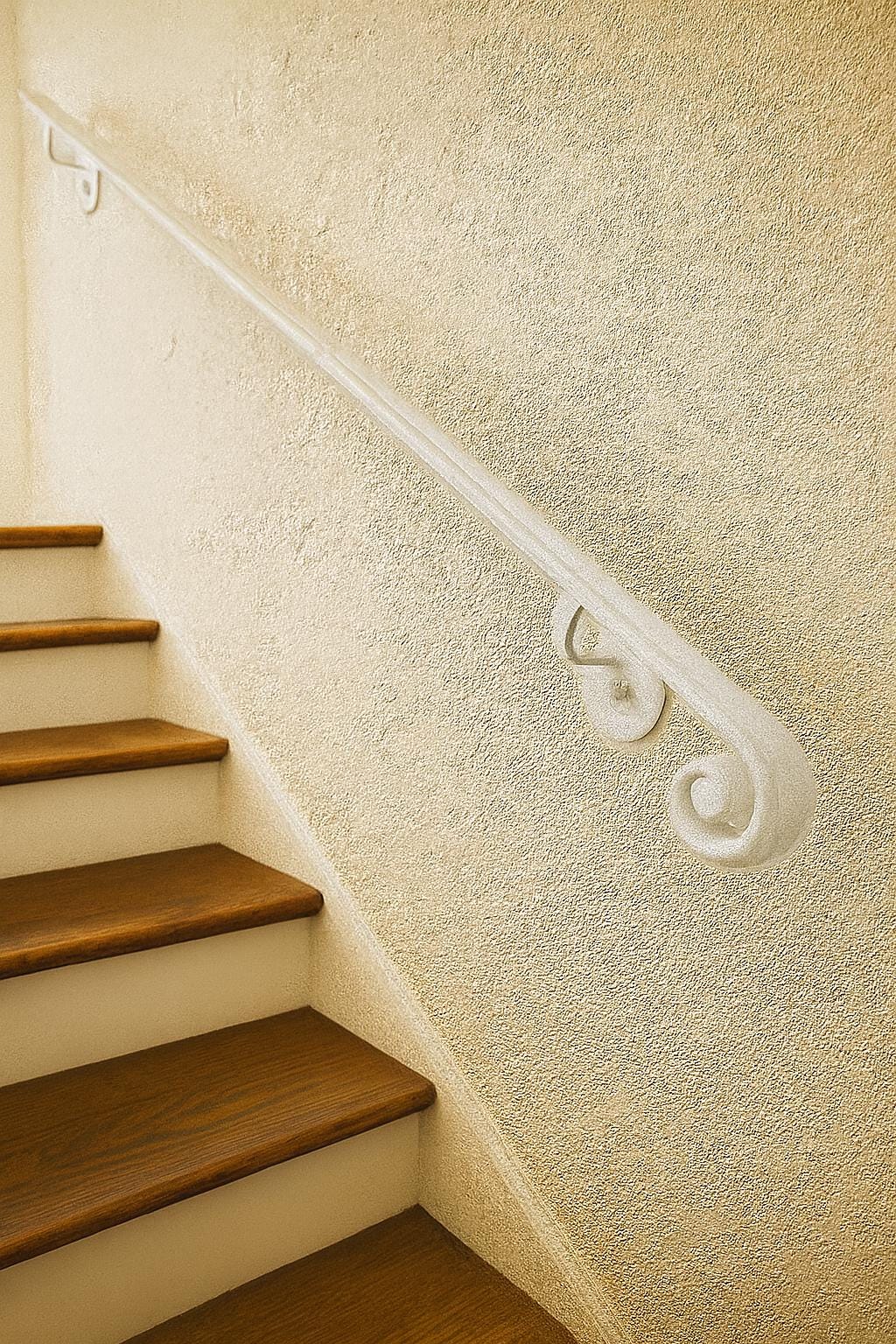 Modern Steel Handrail | Black Metal Wall Mounted Railing, ADA Compliant