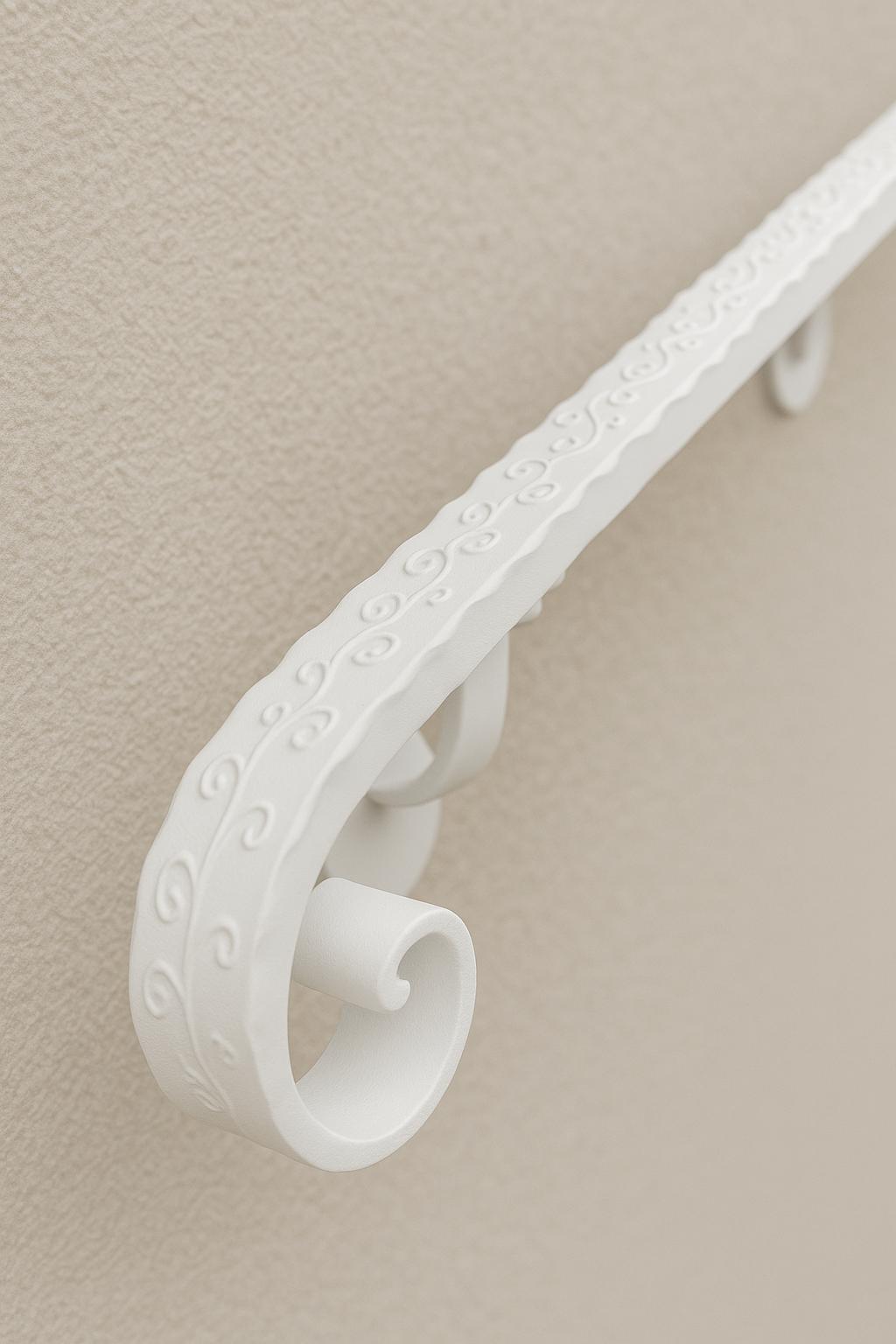 Forged Steel Scroll Handrail | Indoor Outdoor Stair Railing